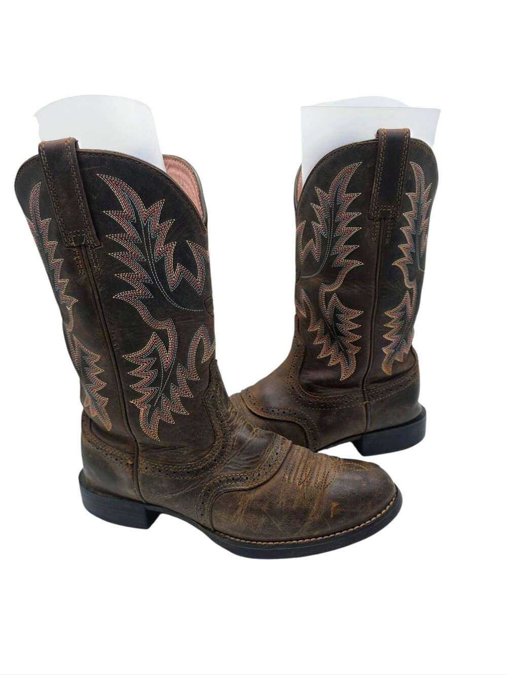Ariat Women's Brown Leather Heritage Stockholm Western Boots Size 7.5